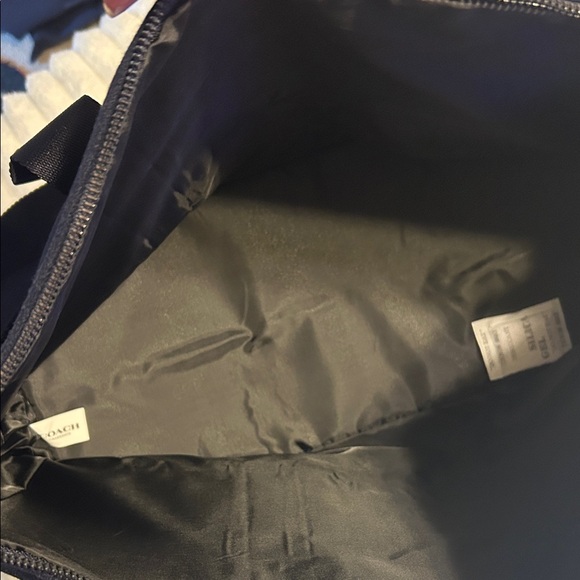 Coach Navy Weekender Bag with Silver Logo - Picture 7 of 9